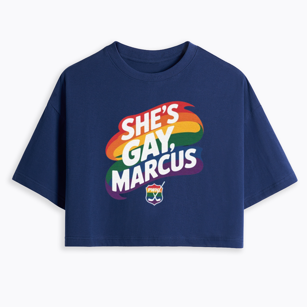 She's Gay Marcus Cropped T-Shirt
