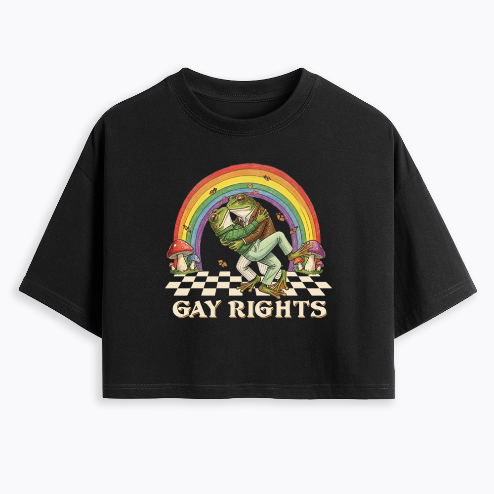 Pride Flag Cropped T-Shirt