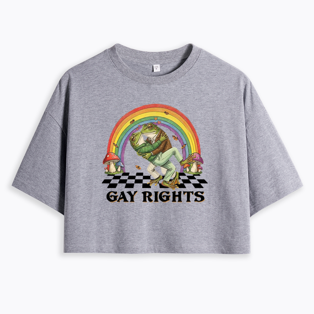Pride Flag Cropped T-Shirt