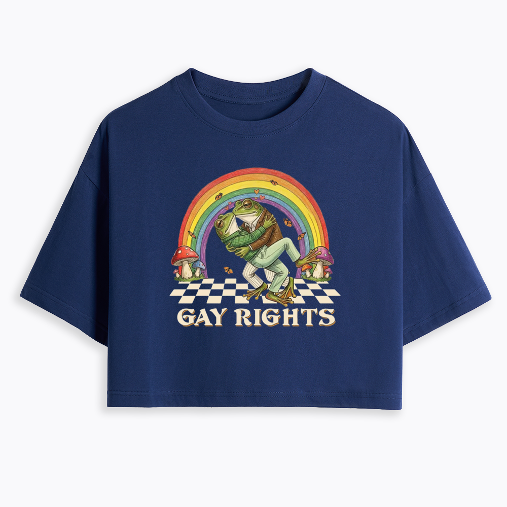 Pride Flag Cropped T-Shirt