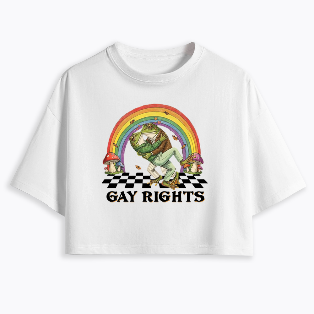 Pride Flag Cropped T-Shirt
