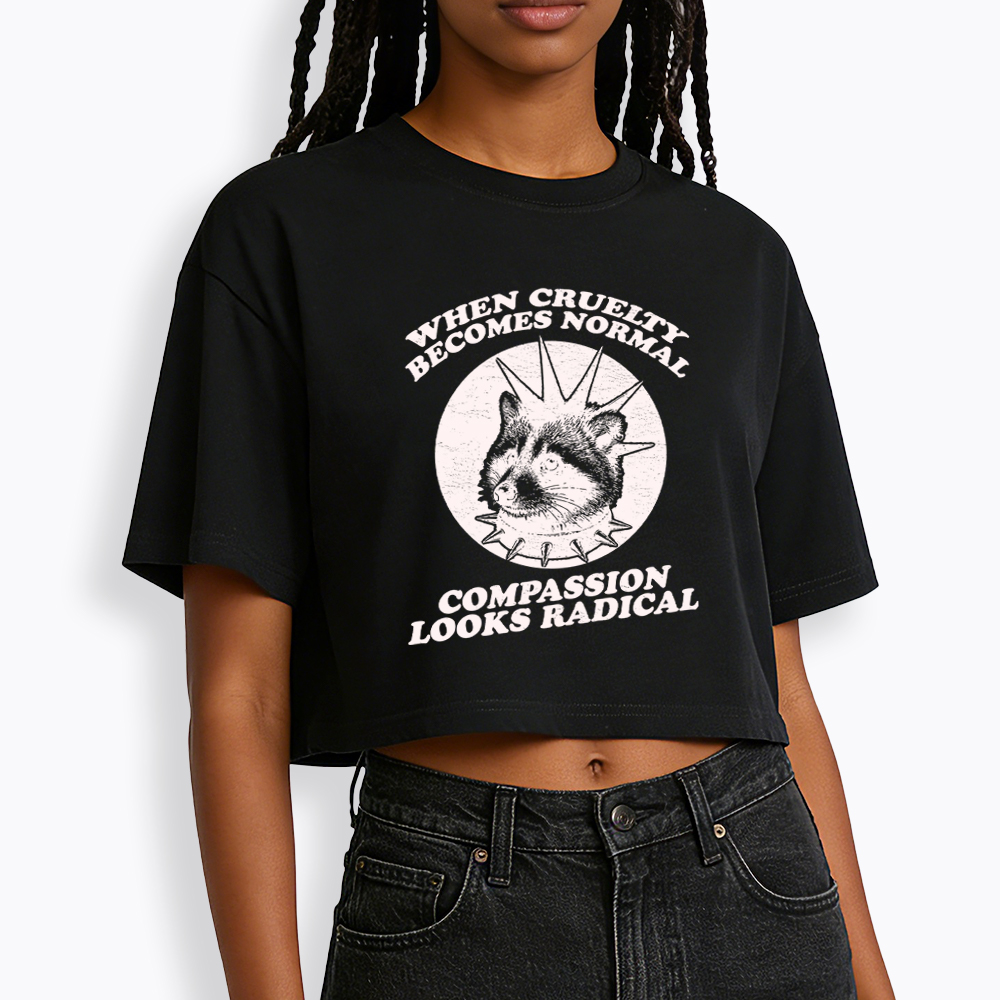 Feral Resistance Political Activist Cropped T-Shirt