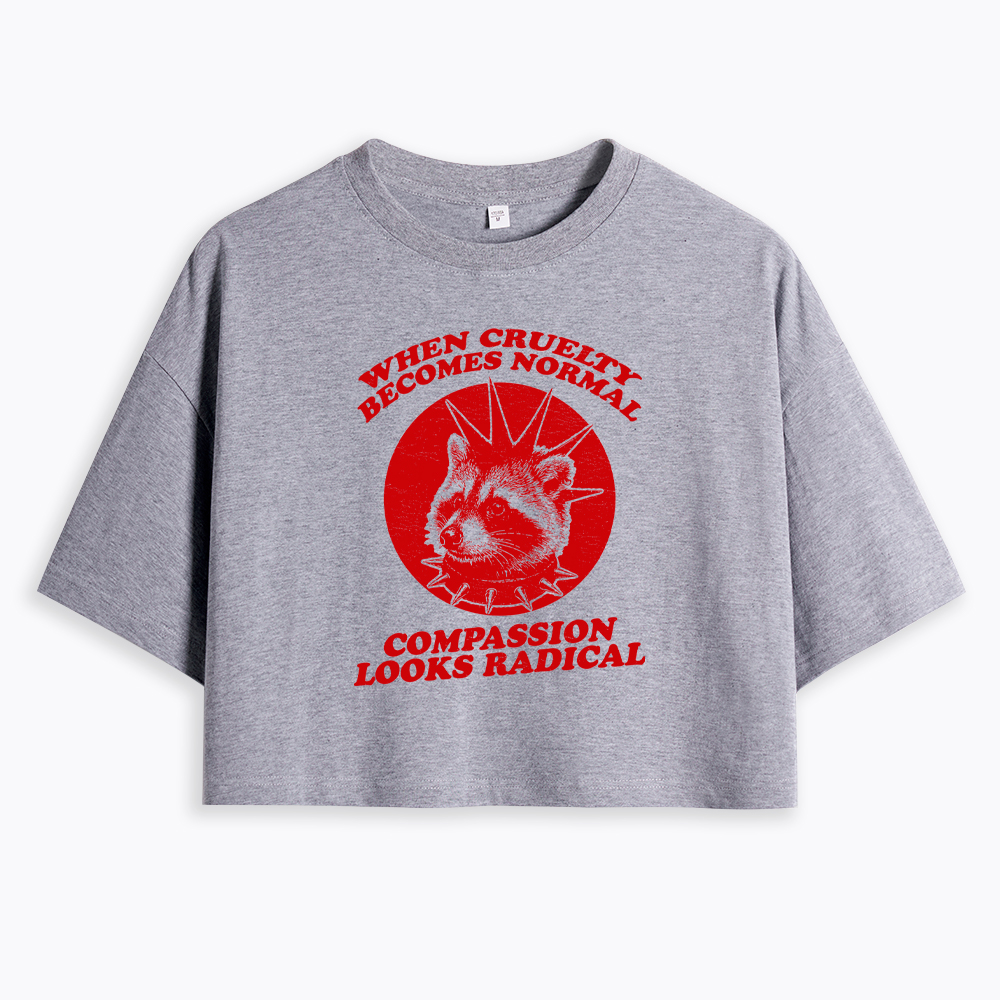 Feral Resistance Political Activist Cropped T-Shirt