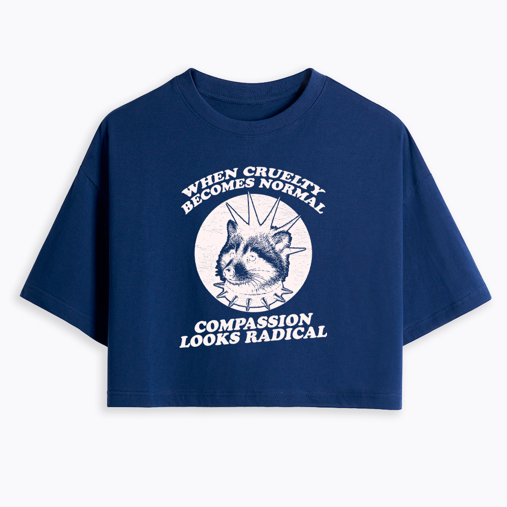 Feral Resistance Political Activist Cropped T-Shirt