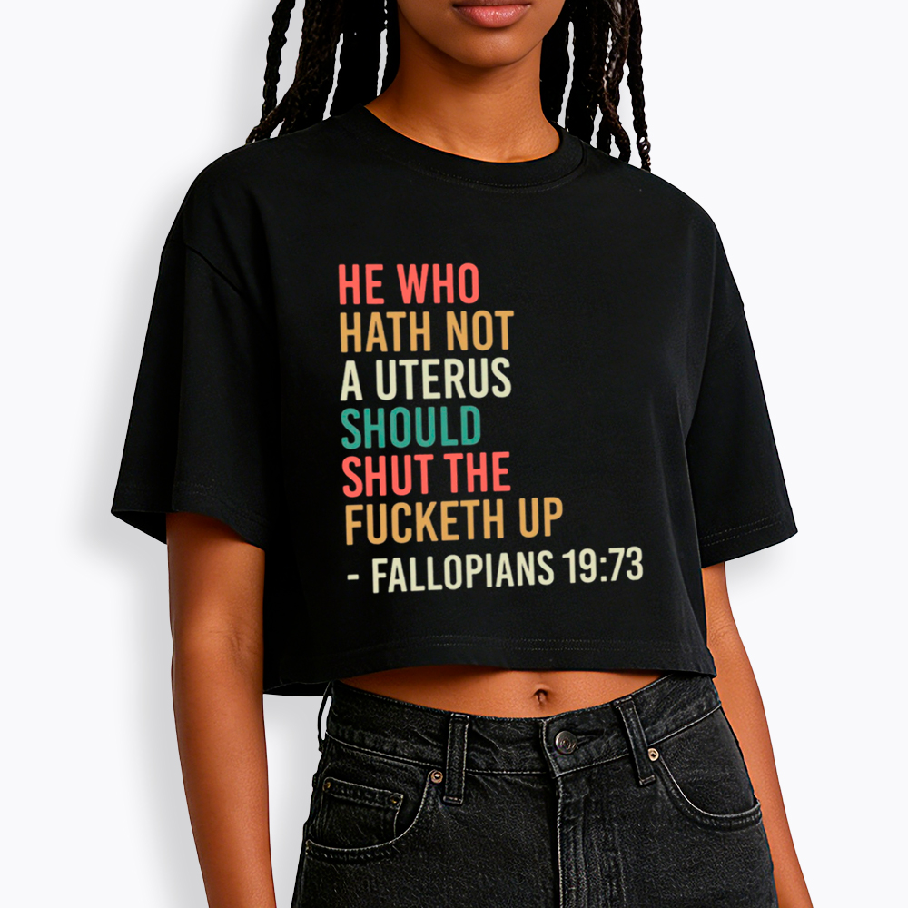 Pro Choice Feminist Women Rights Cropped T-Shirt