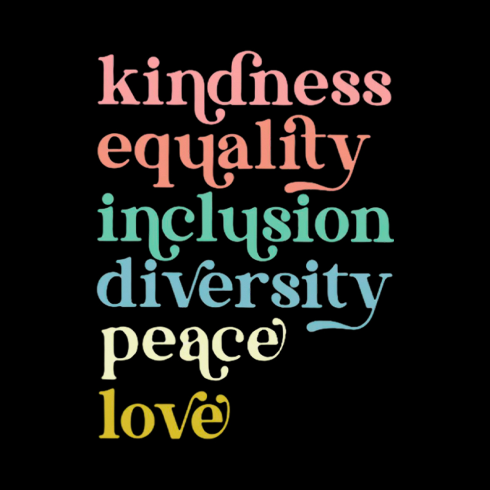 Kindness Equality Inclusion Diversity Peace Love Hope V-Neck Classic T-Shirt