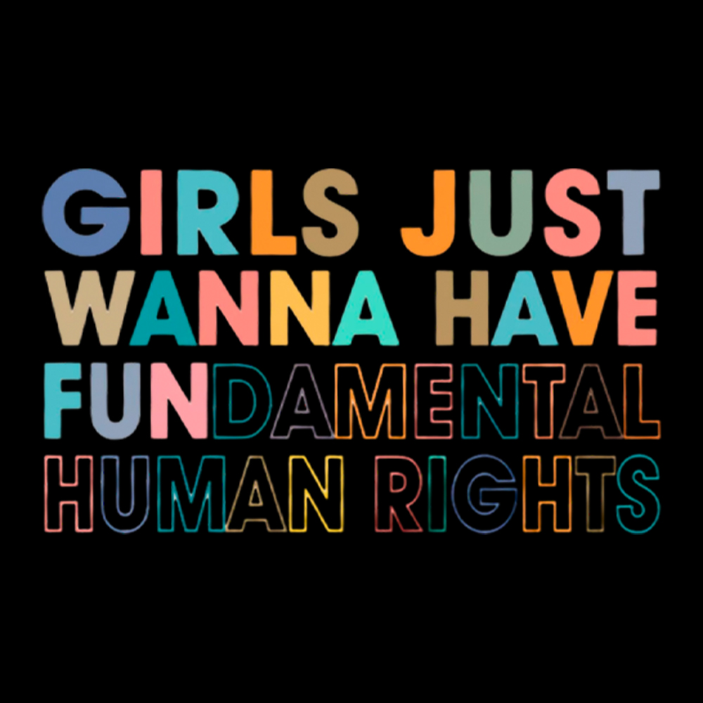 Girls Just Wanna Have Fundamental Human Rights Washed T-Shirt