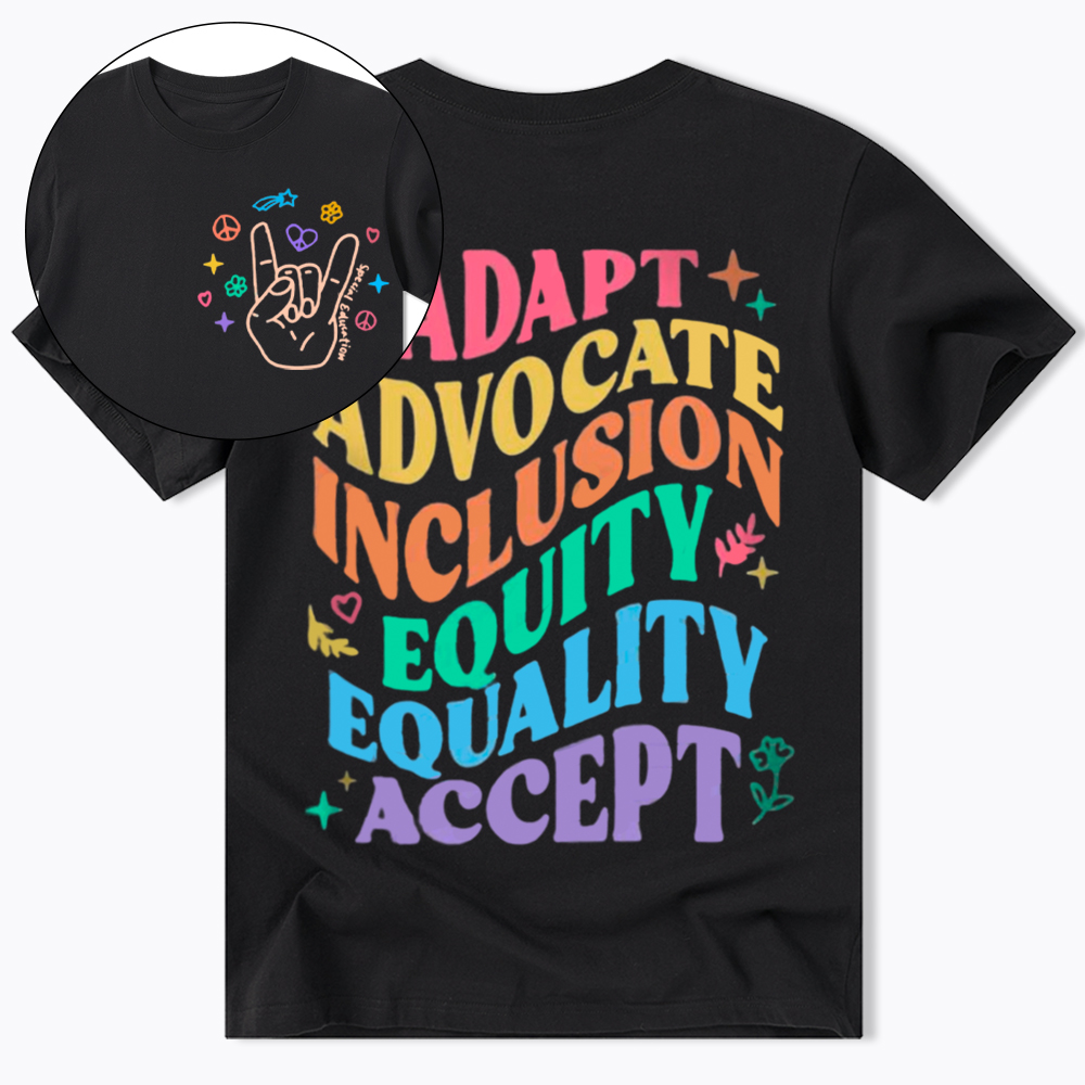 Adapt Advocate Inclusion Equity Equality Accept Classic T-Shirt
