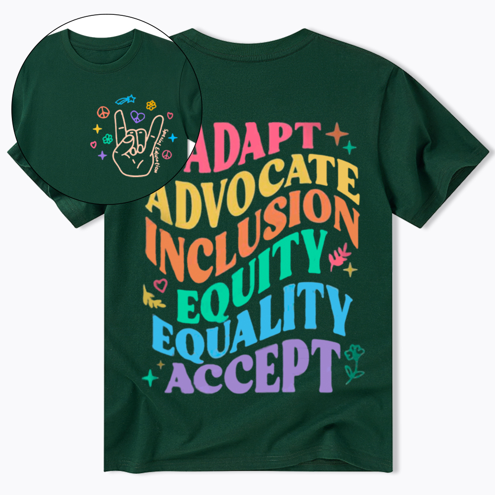 Adapt Advocate Inclusion Equity Equality Accept Classic T-Shirt