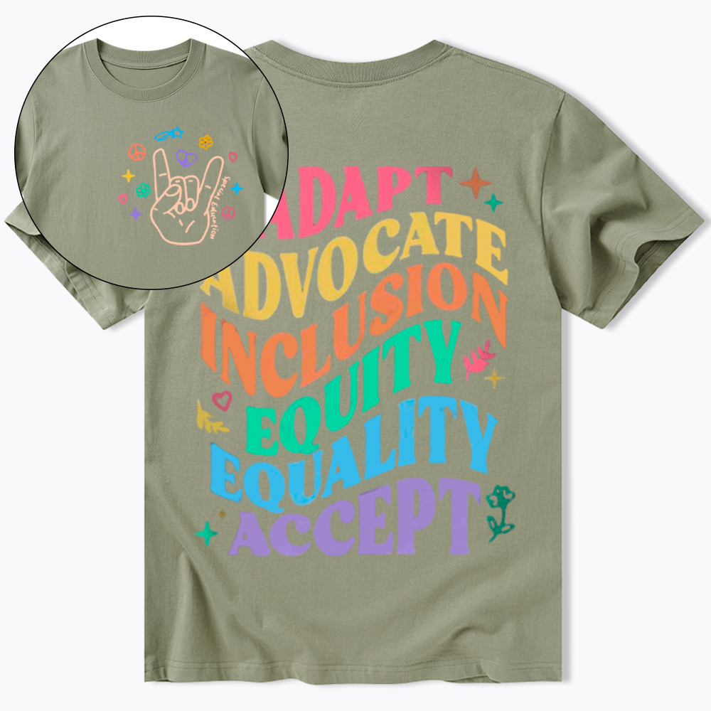 Adapt Advocate Inclusion Equity Equality Accept Classic T-Shirt
