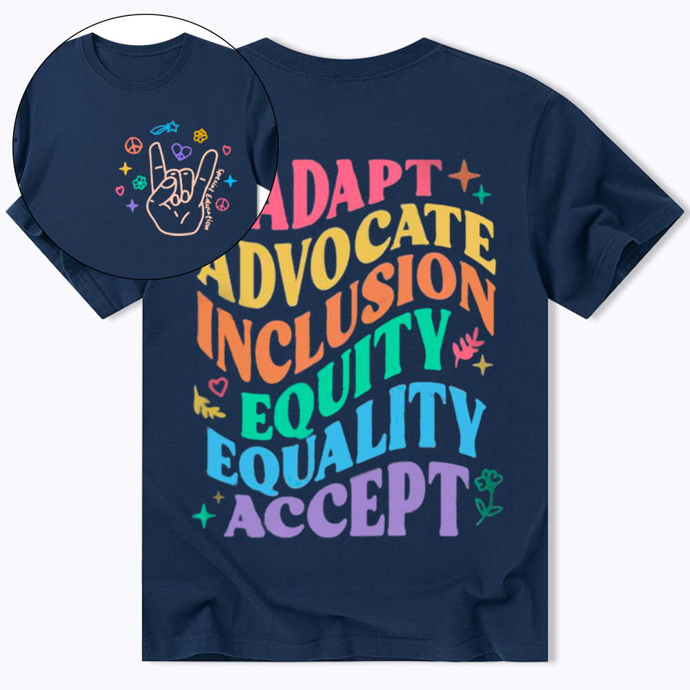 Adapt Advocate Inclusion Equity Equality Accept Classic T-Shirt
