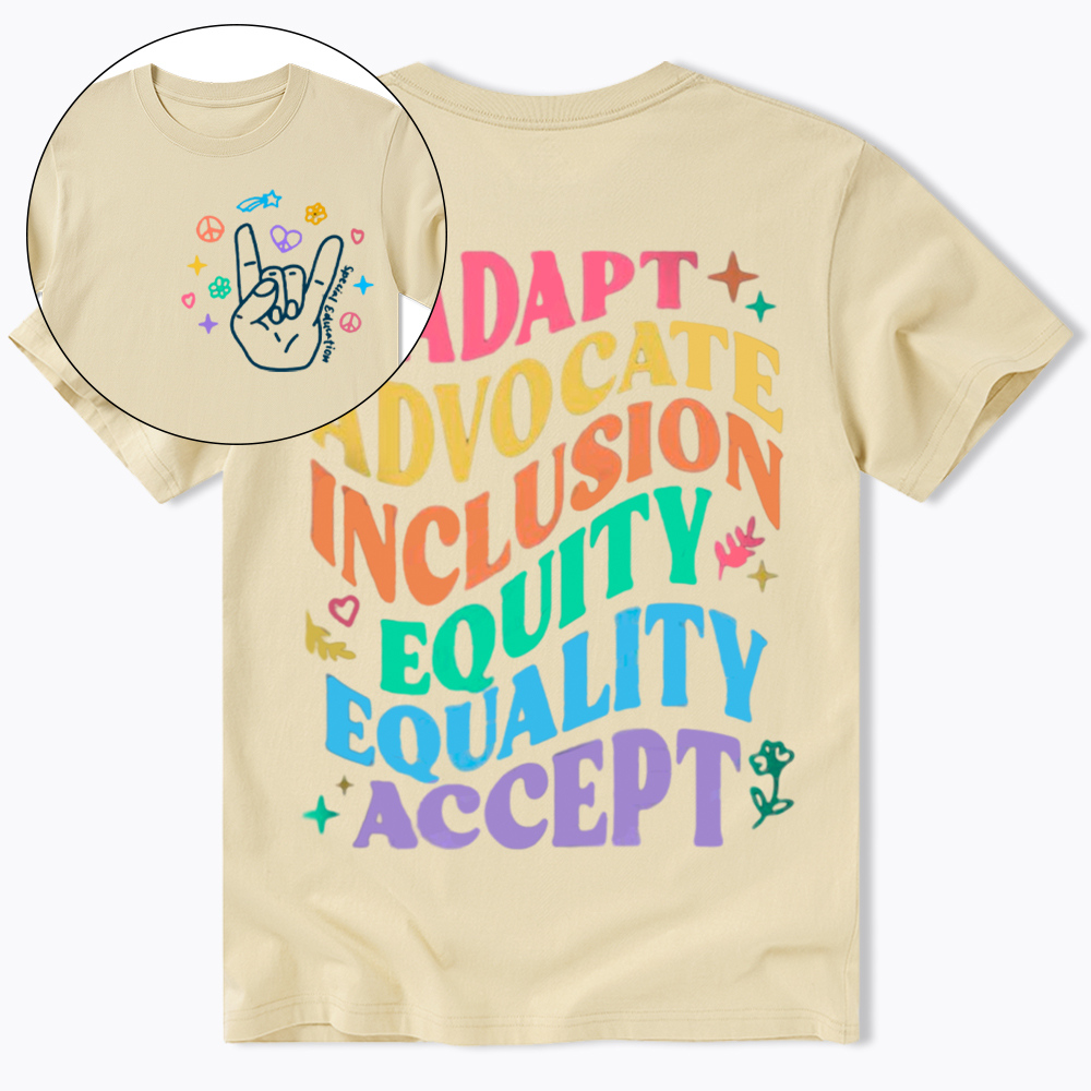 Adapt Advocate Inclusion Equity Equality Accept Classic T-Shirt