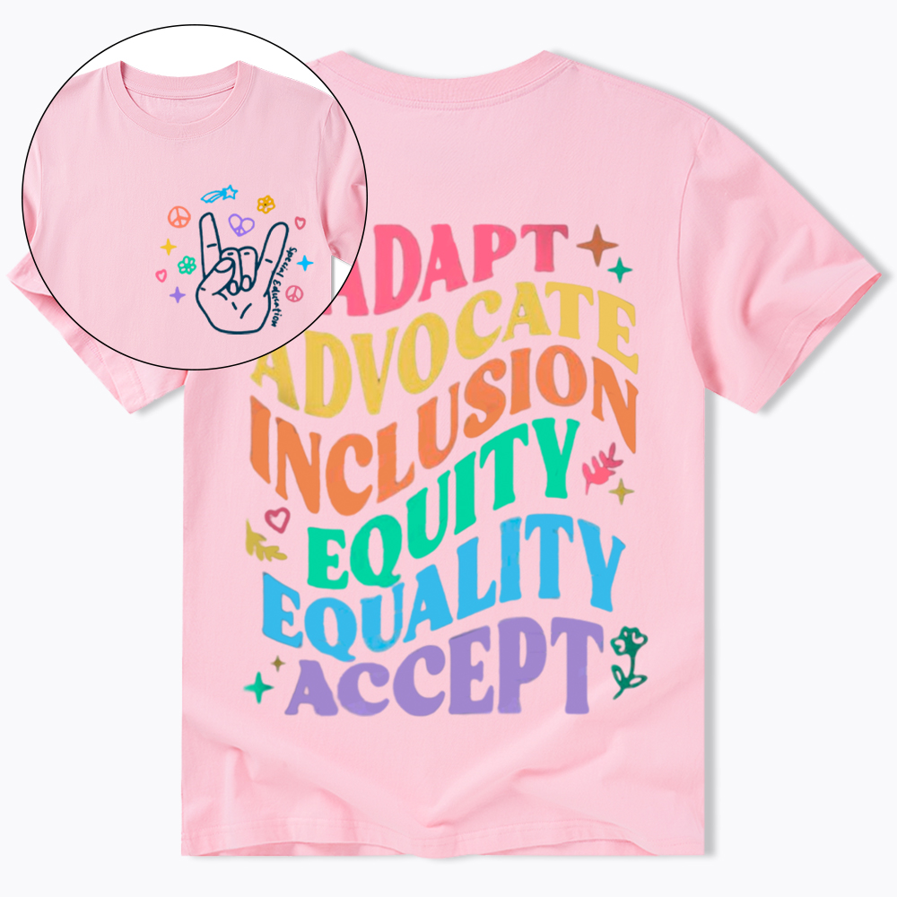 Adapt Advocate Inclusion Equity Equality Accept Classic T-Shirt