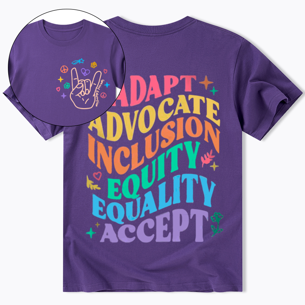 Adapt Advocate Inclusion Equity Equality Accept Classic T-Shirt
