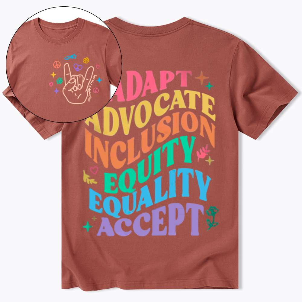 Adapt Advocate Inclusion Equity Equality Accept Classic T-Shirt