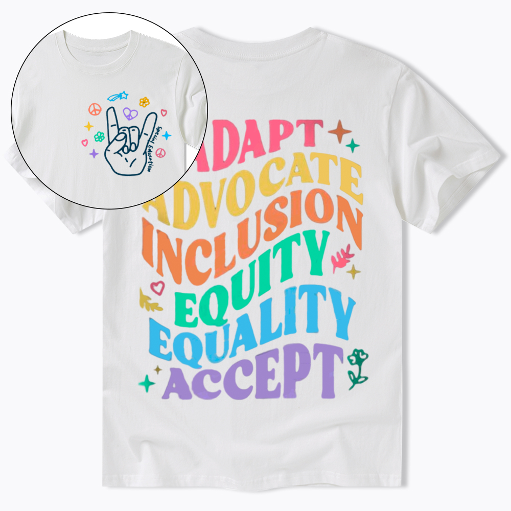 Adapt Advocate Inclusion Equity Equality Accept Classic T-Shirt