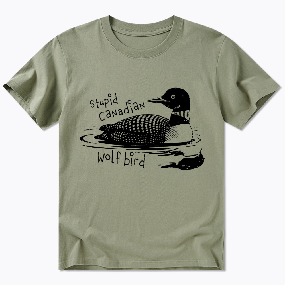 Stupid Canadian Wolf Bird Sarcastic Animal Classic T-Shirt