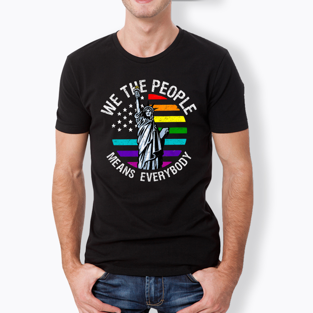 We The People Means Everyone Vintage LGBT Gay Classic T-Shirt