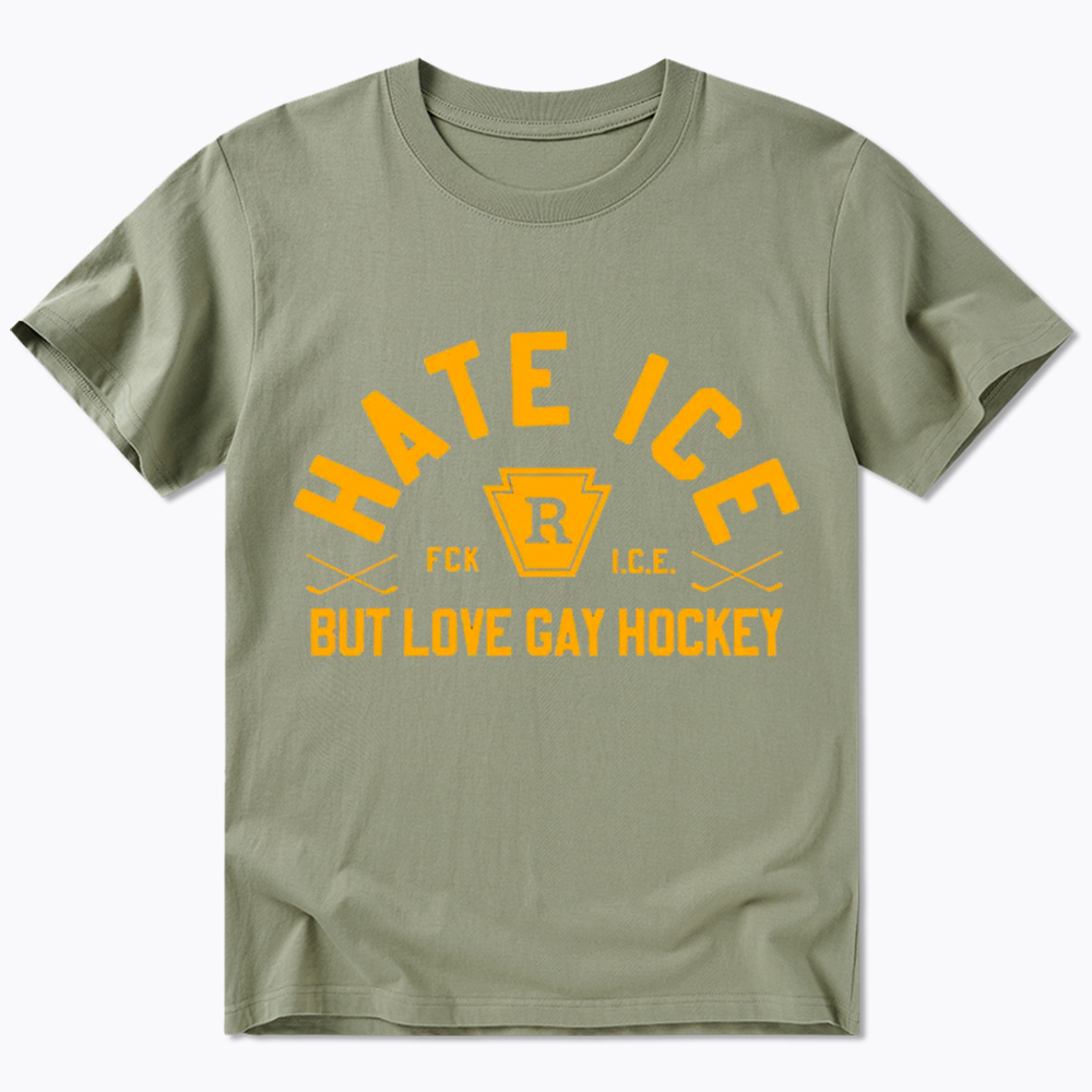 Hate ICE but Love Gay Hockey Classic T-Shirt