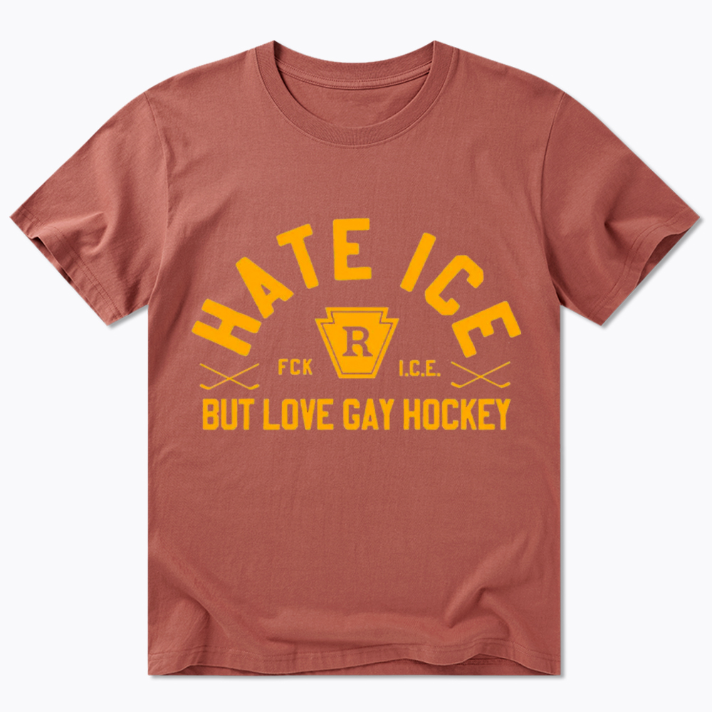 Hate ICE but Love Gay Hockey Classic T-Shirt