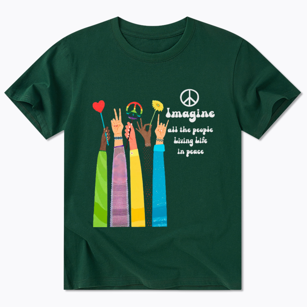 Imagine All The People Living Life In Peace Classic T-Shirt