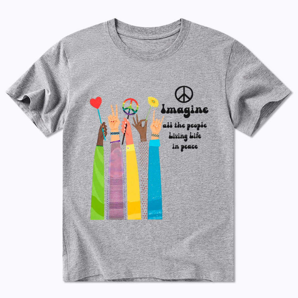 Imagine All The People Living Life In Peace Classic T-Shirt