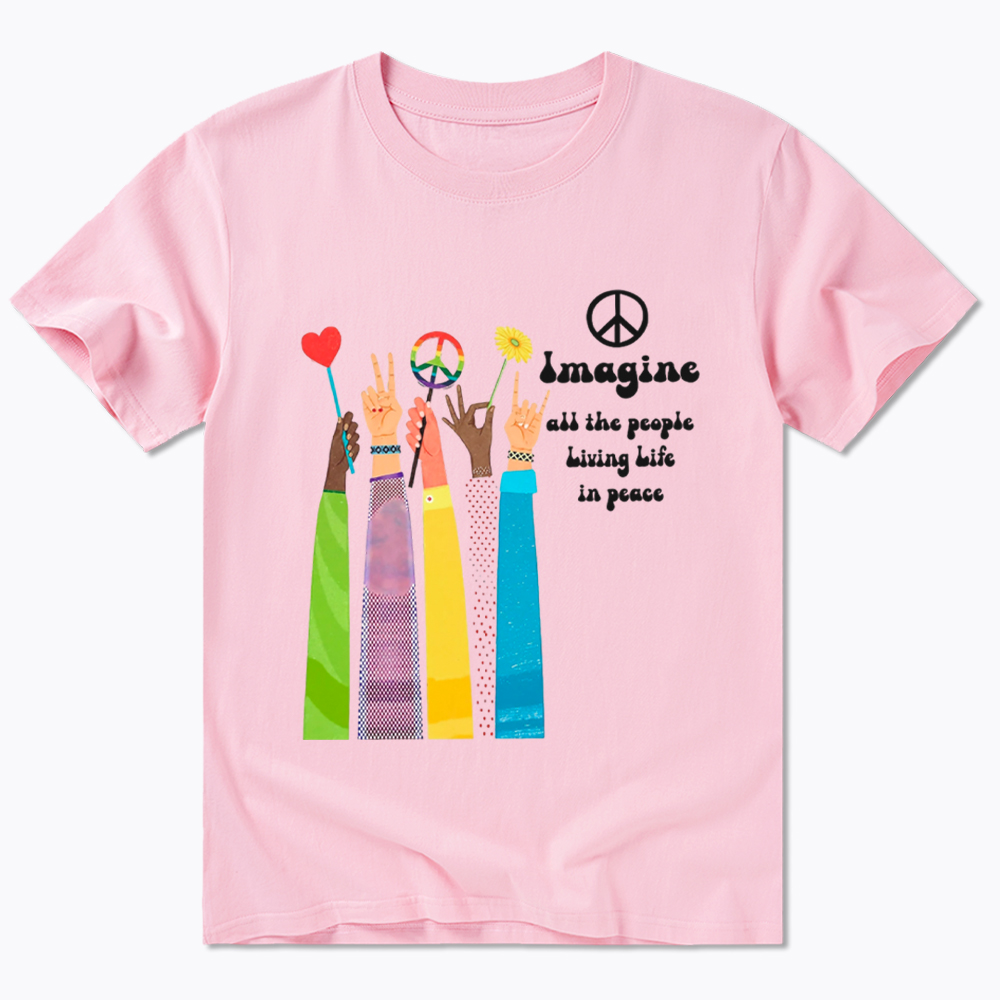 Imagine All The People Living Life In Peace Classic T-Shirt