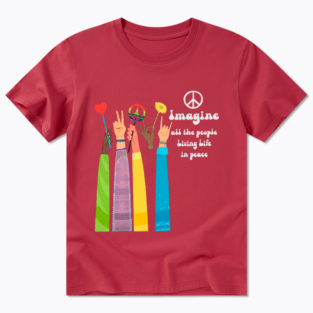 Imagine All The People Living Life In Peace Classic T-Shirt