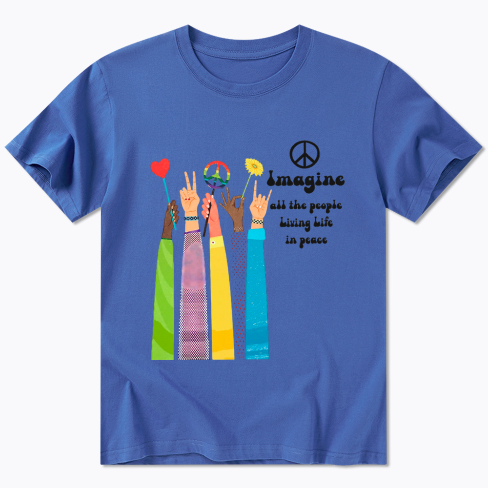 Imagine All The People Living Life In Peace Classic T-Shirt