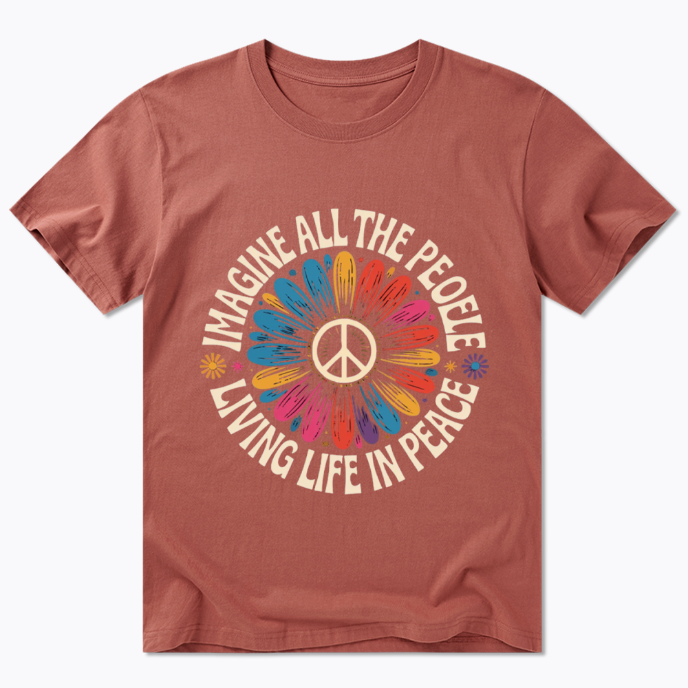 Imagine All the People Living Life in Peace Classic T-Shirt
