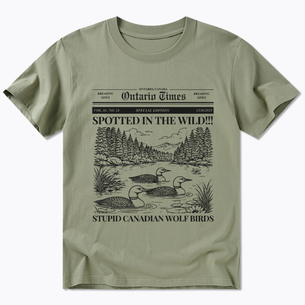 Stupid Canadian Wolf Bird Classic T-Shirt