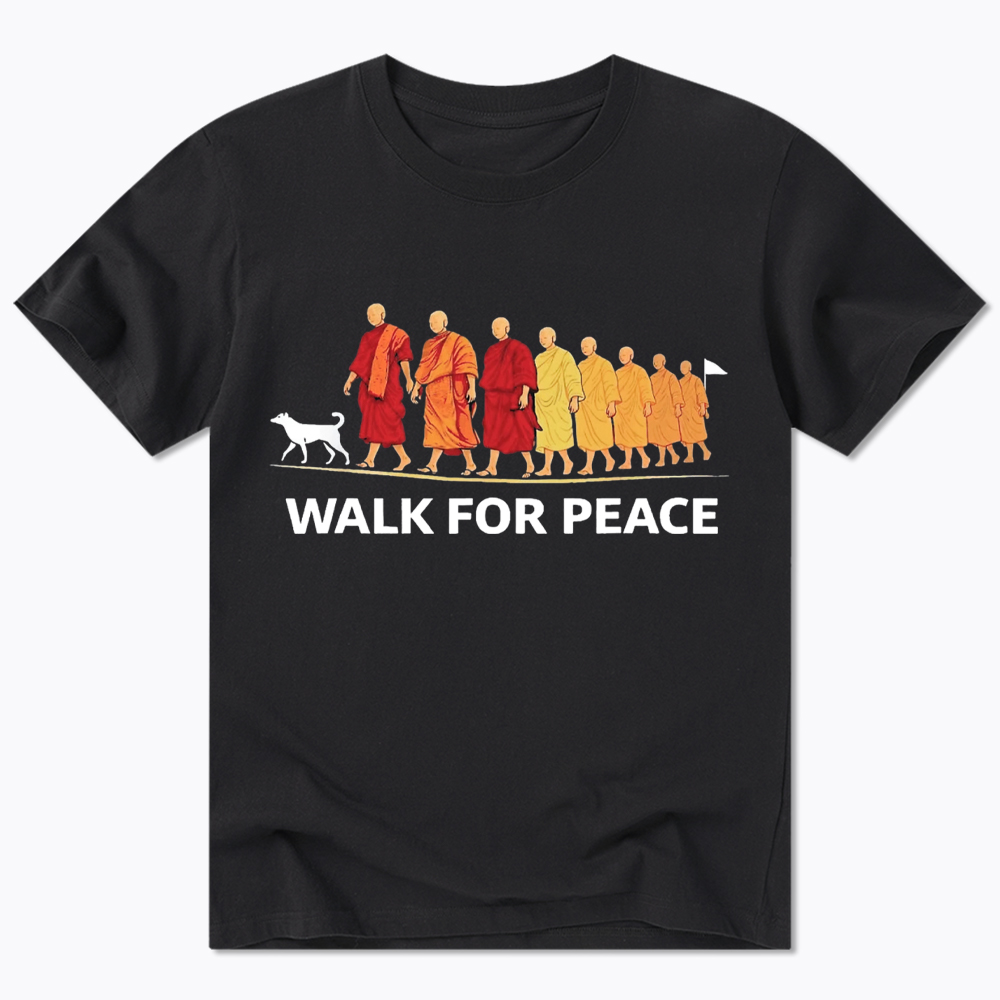 Walk For Peace Monks and Dog Classic T-Shirt