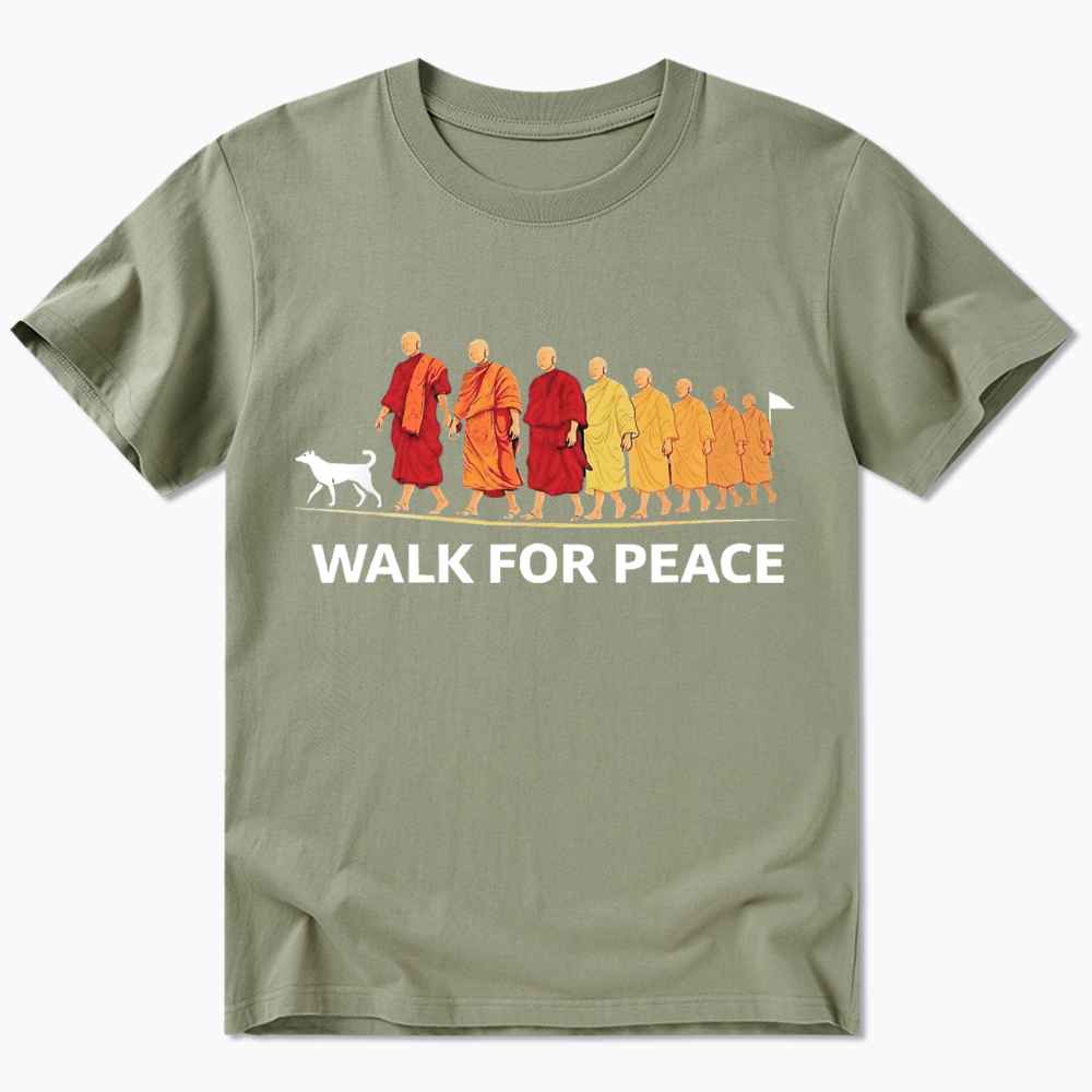Walk For Peace Monks and Dog Classic T-Shirt
