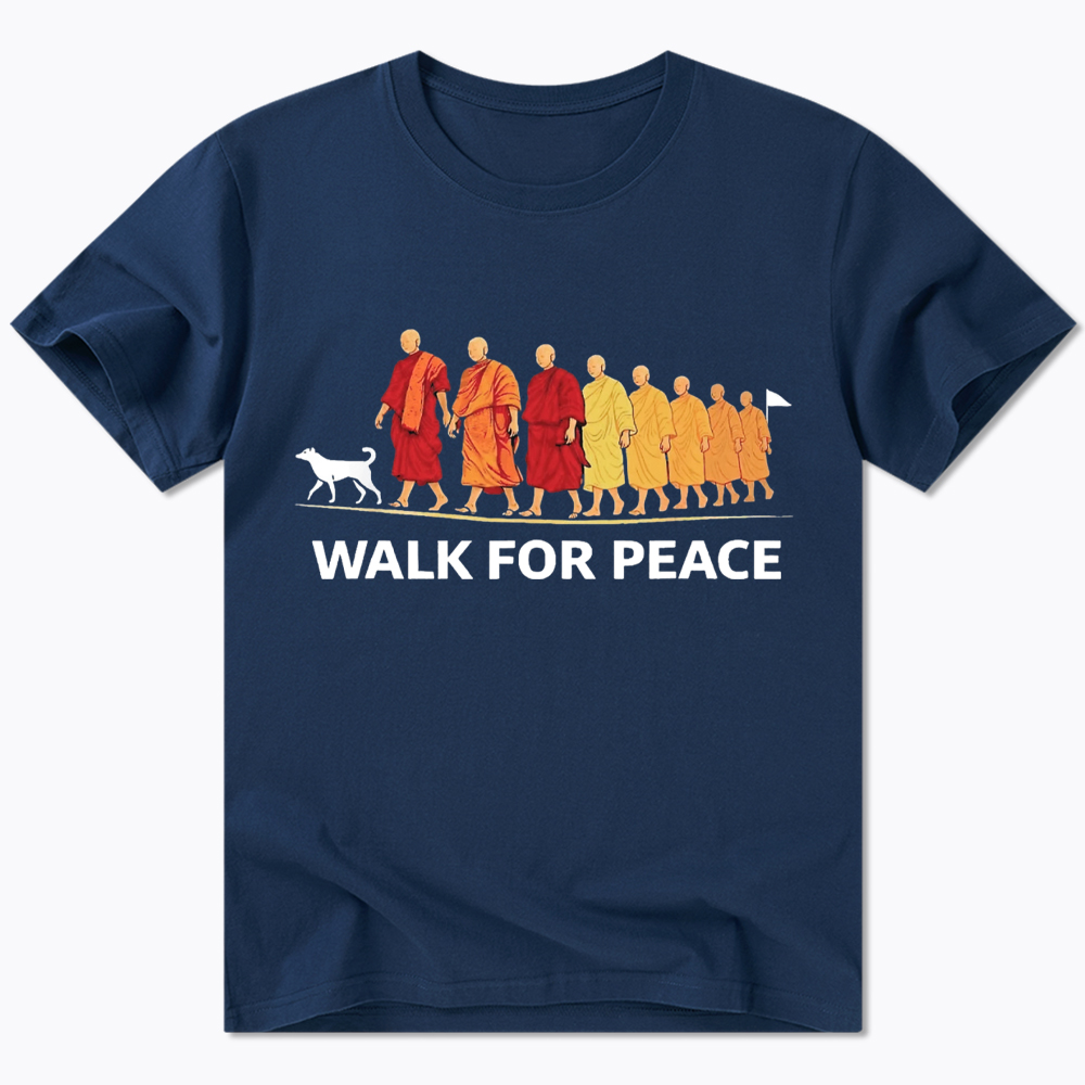 Walk For Peace Monks and Dog Classic T-Shirt