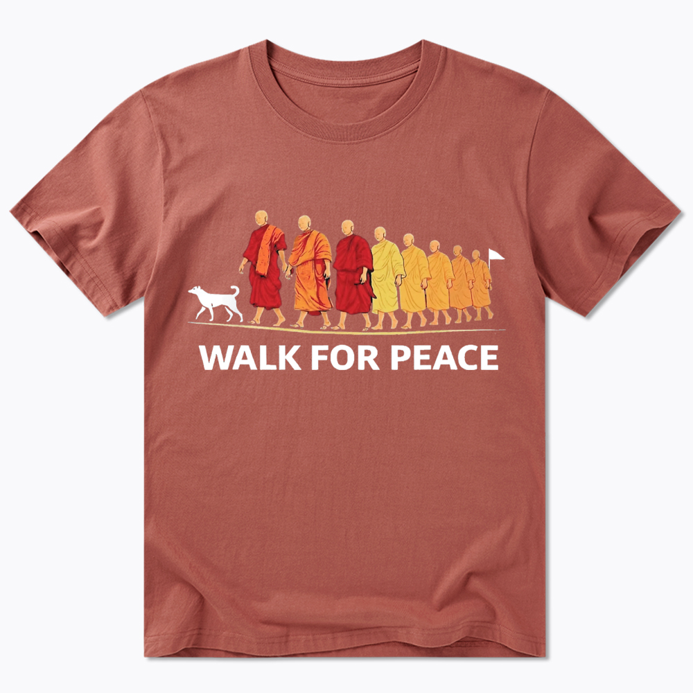 Walk For Peace Monks and Dog Classic T-Shirt