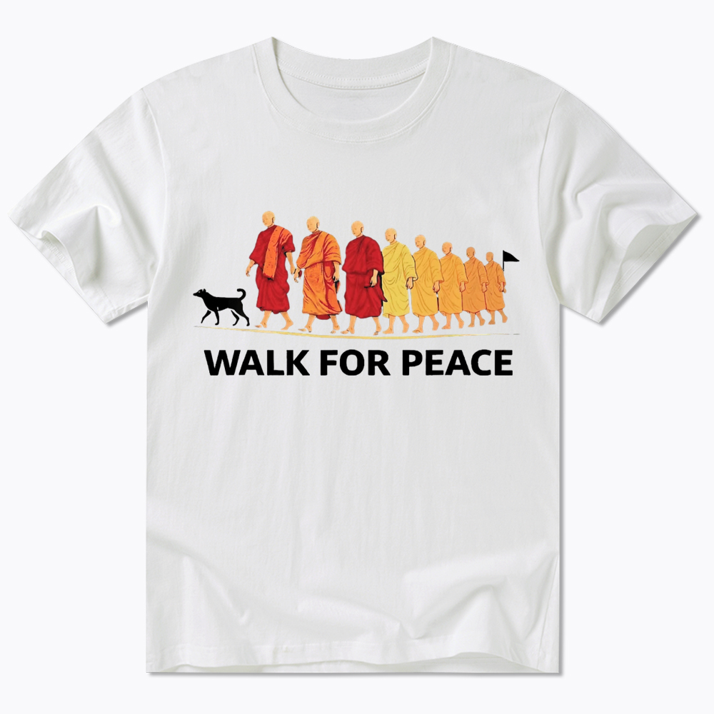 Walk For Peace Monks and Dog Classic T-Shirt