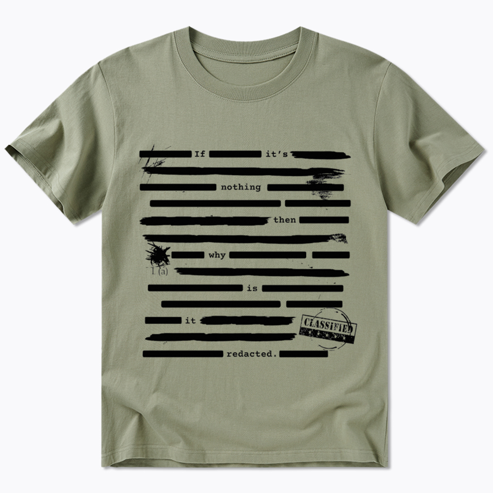 If It's Nothing Then Why Is It Redacted Classic T-Shirt