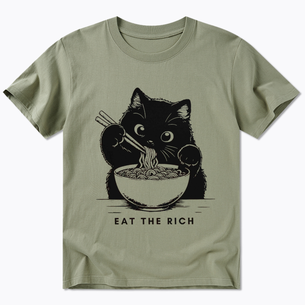 Eat The Rich Cute Cat Political Classic T-Shirt