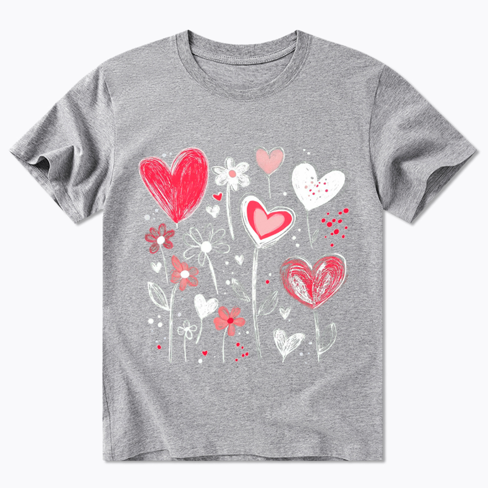 Colorful Heart Flower Classic T-Shirt