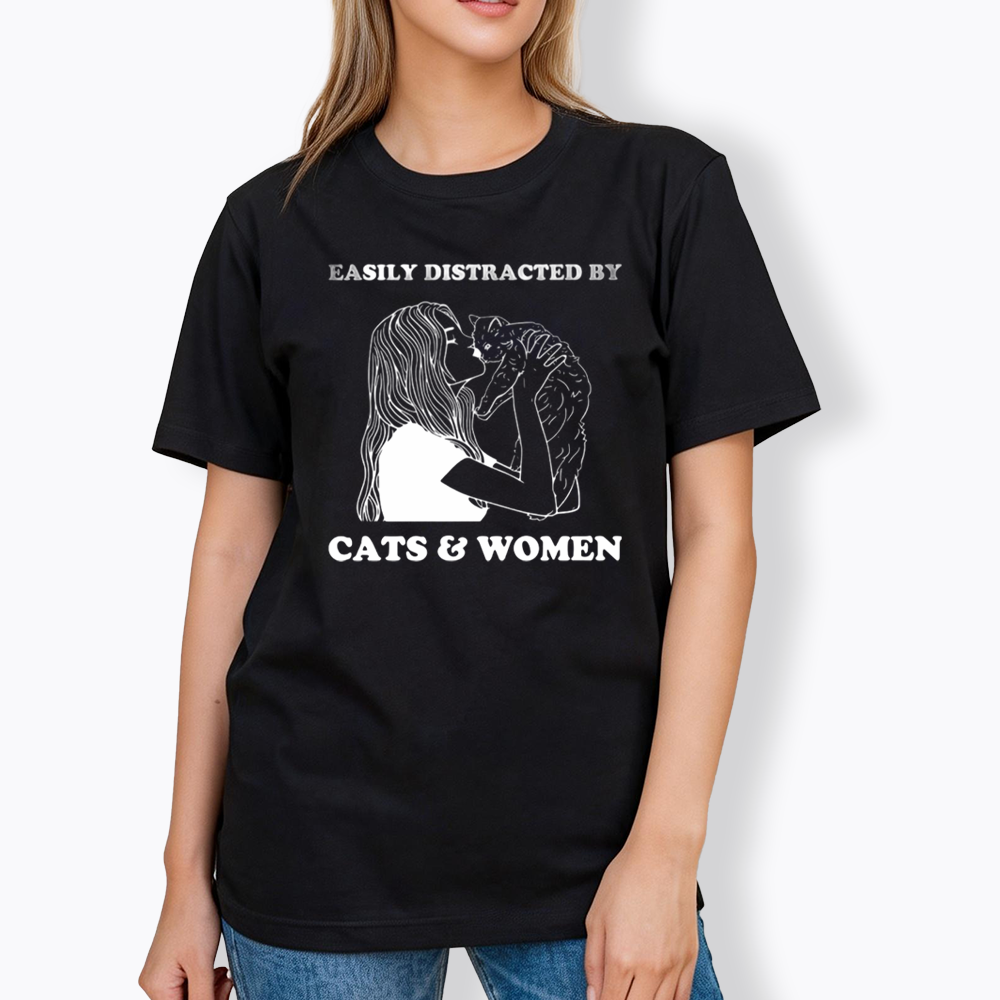 Easily Distracted By Cats Classic T-Shirt