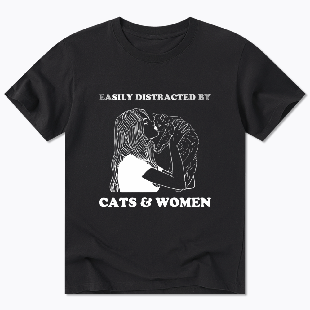 Easily Distracted By Cats Classic T-Shirt