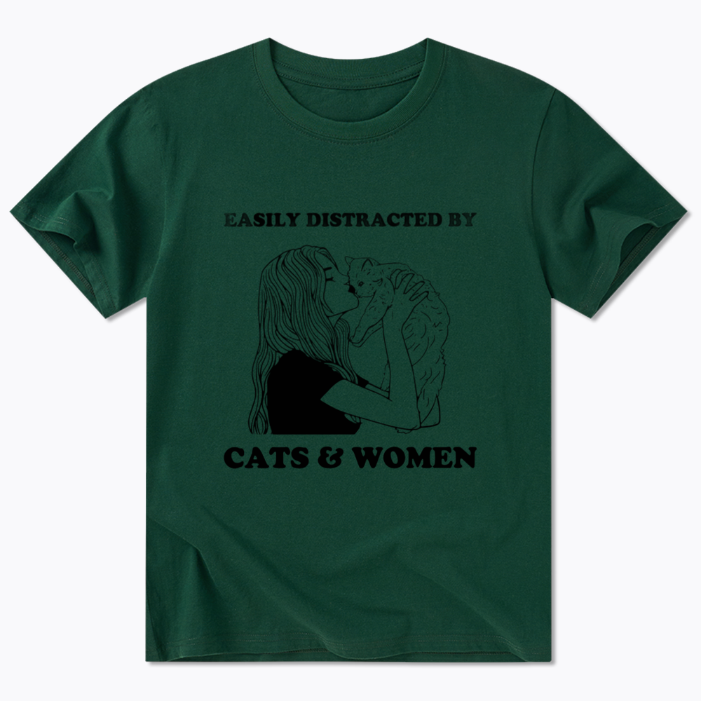 Easily Distracted By Cats Classic T-Shirt