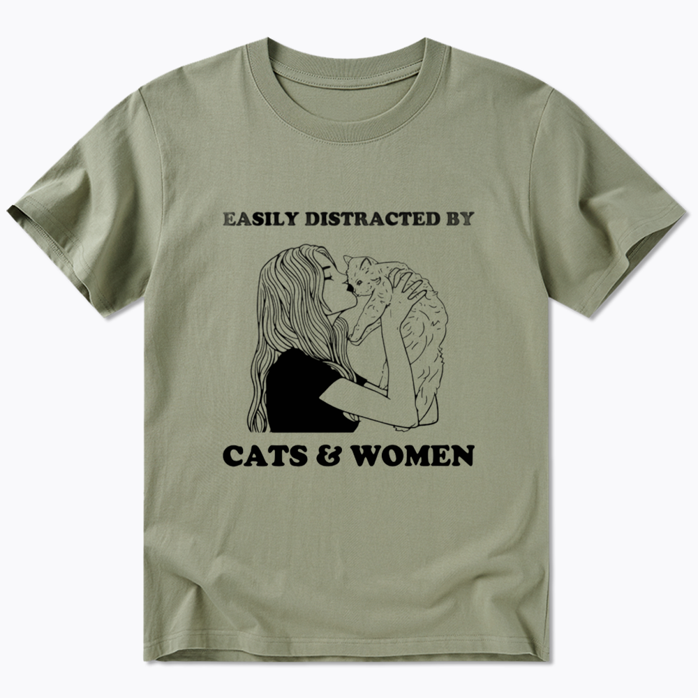 Easily Distracted By Cats Classic T-Shirt