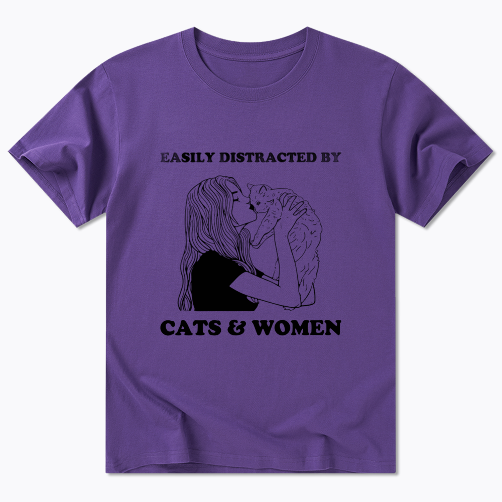 Easily Distracted By Cats Classic T-Shirt