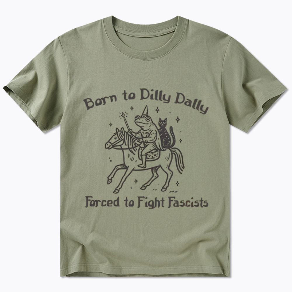 Born to Dilly Dally Funny Medieval Frog Classic T-Shirt
