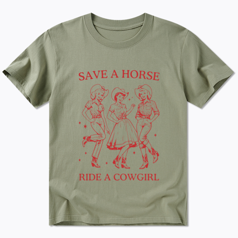 Save A Horse Ride A Cowgirl Classic T-Shirt