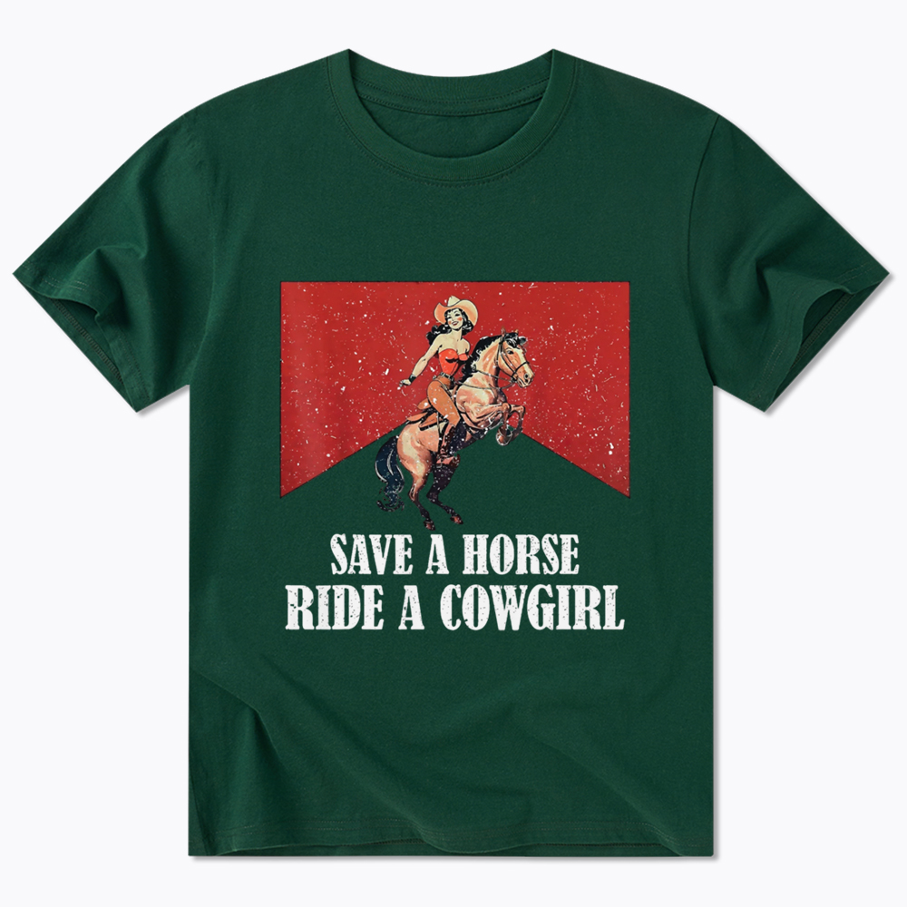Save A Horse Ride A Cowgirl Classic T-Shirt