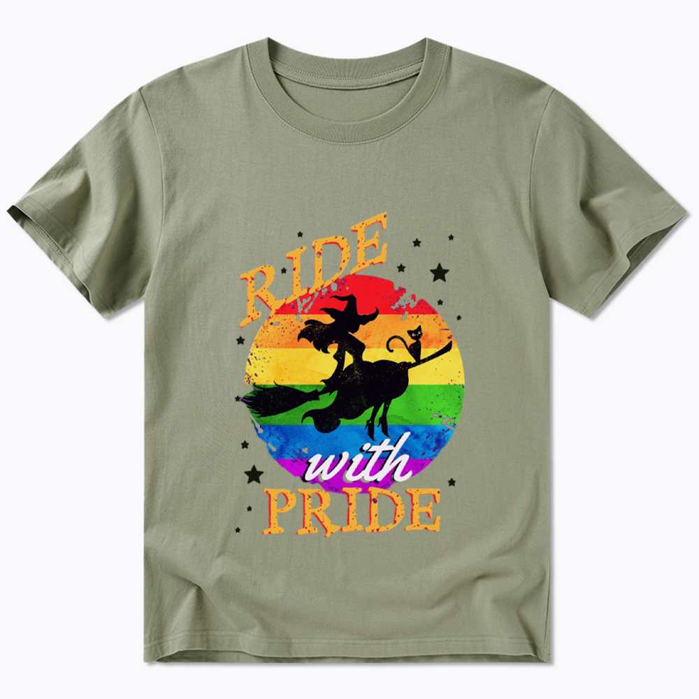 Ride with Pride Rainbow Classic T-Shirt