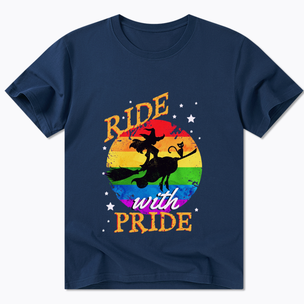 Ride with Pride Rainbow Classic T-Shirt