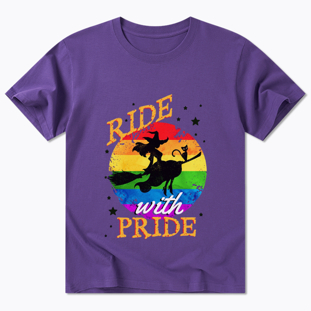 Ride with Pride Rainbow Classic T-Shirt